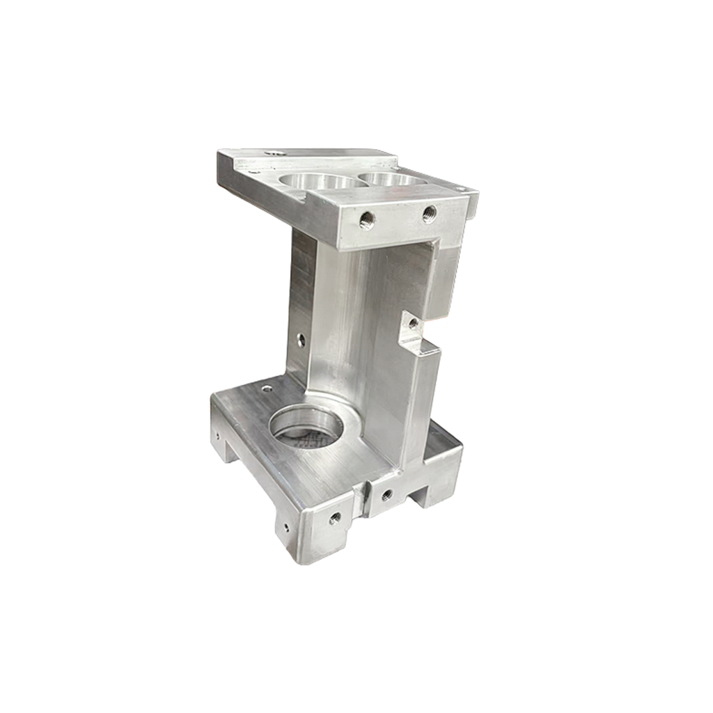 Aluminum Support Stand with Stepped Side and Counterbored Holes